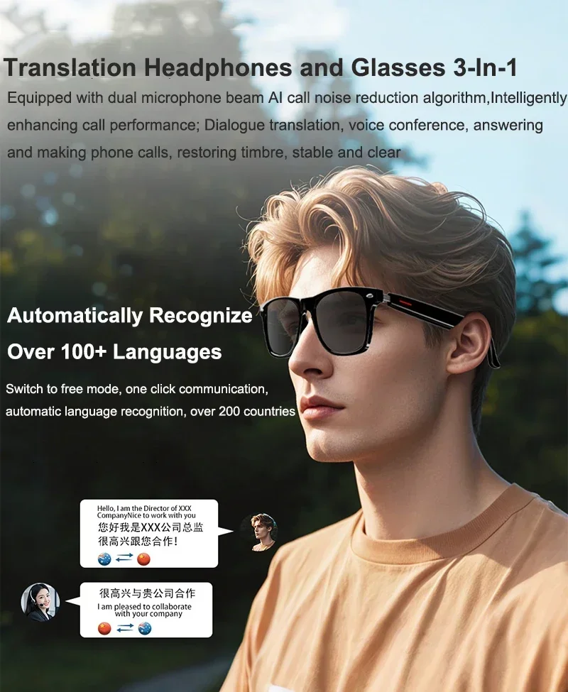 Smart Translation Glasses Bluetooth Call Voice Assistant - Image 11