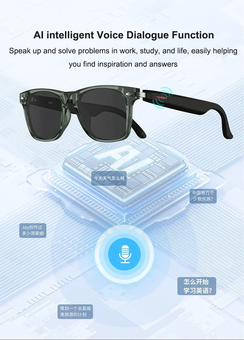 Smart Translation Glasses Bluetooth Call Voice Assistant - Image 13