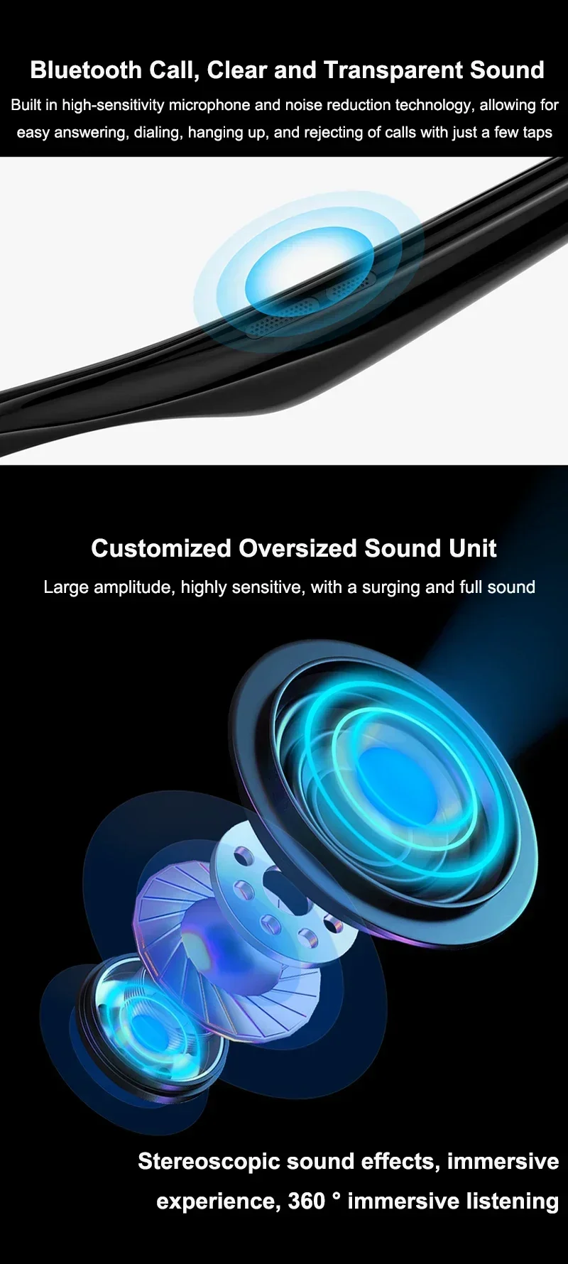 Smart Translation Glasses Bluetooth Call Voice Assistant - Image 15