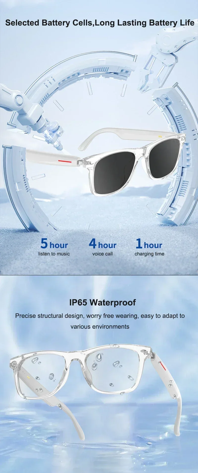 Smart Translation Glasses Bluetooth Call Voice Assistant - Image 17