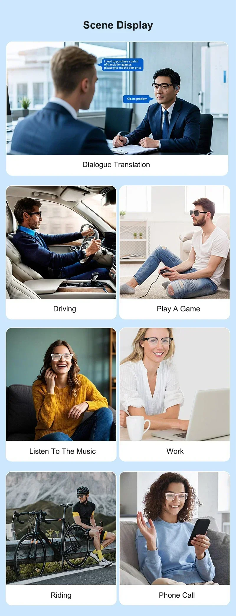 Smart Translation Glasses Bluetooth Call Voice Assistant - Image 18