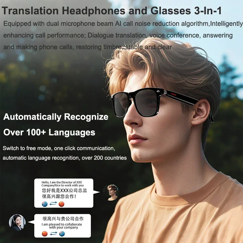 Smart Translation Glasses Bluetooth Call Voice Assistant - Image 5