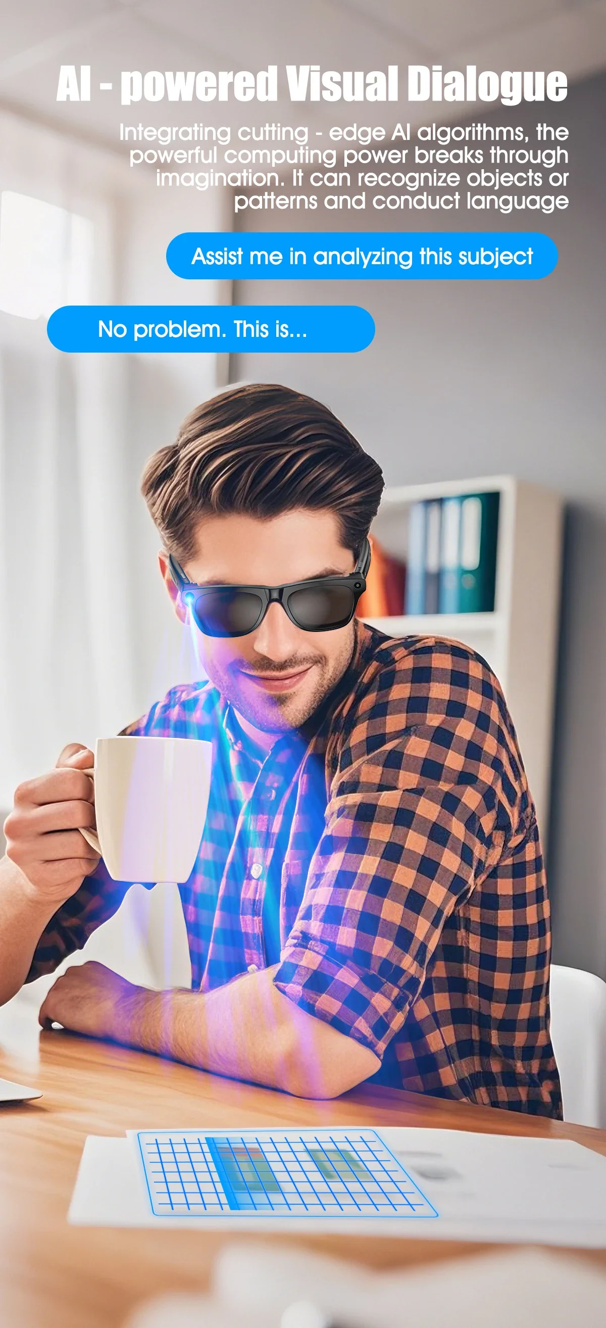Smart AI Camera Glasses Bluetooth Call Voice Assistant - Image 12