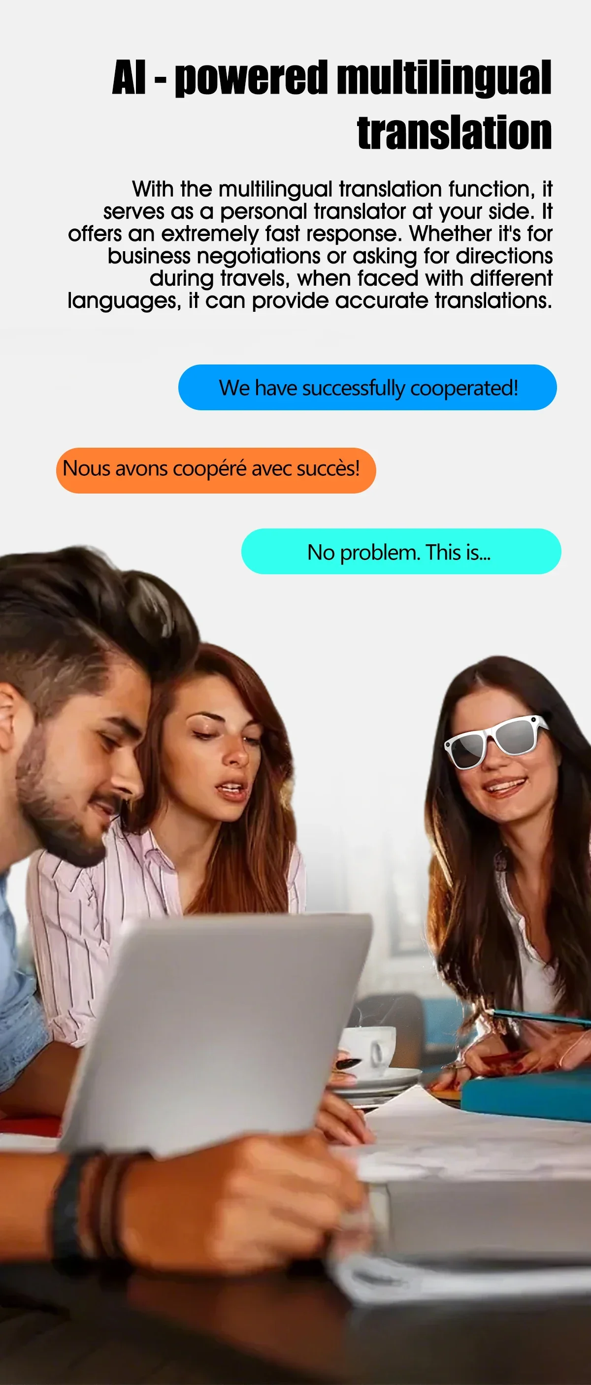 Smart AI Camera Glasses Bluetooth Call Voice Assistant - Image 15