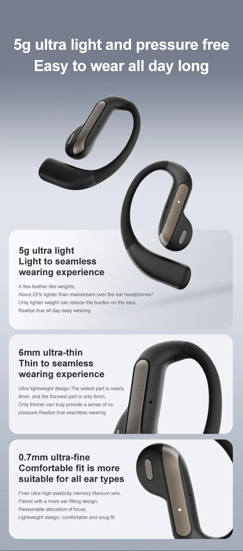 AI Translation Earbuds With Noise Canceling Ear Hook Sports - Image 14