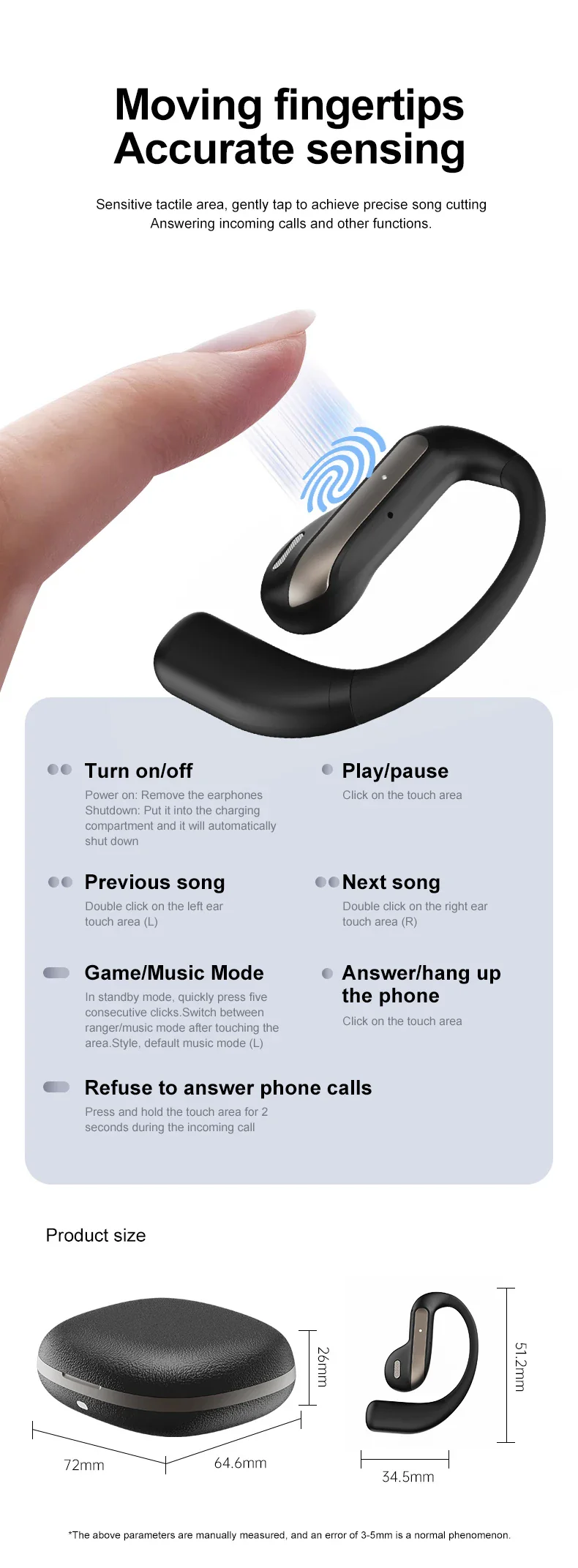 AI Translation Earbuds With Noise Canceling Ear Hook Sports - Image 24