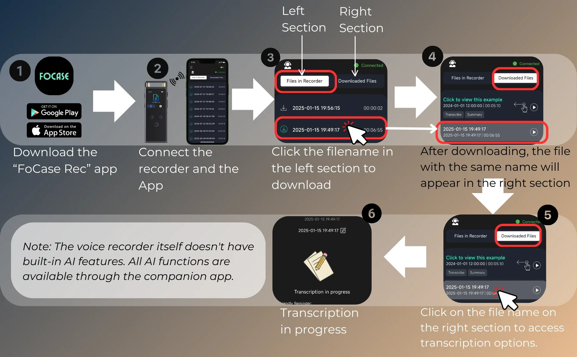 AI Voice Recorder 64GB Aluminum Dictaphone Transcribe - Image 10