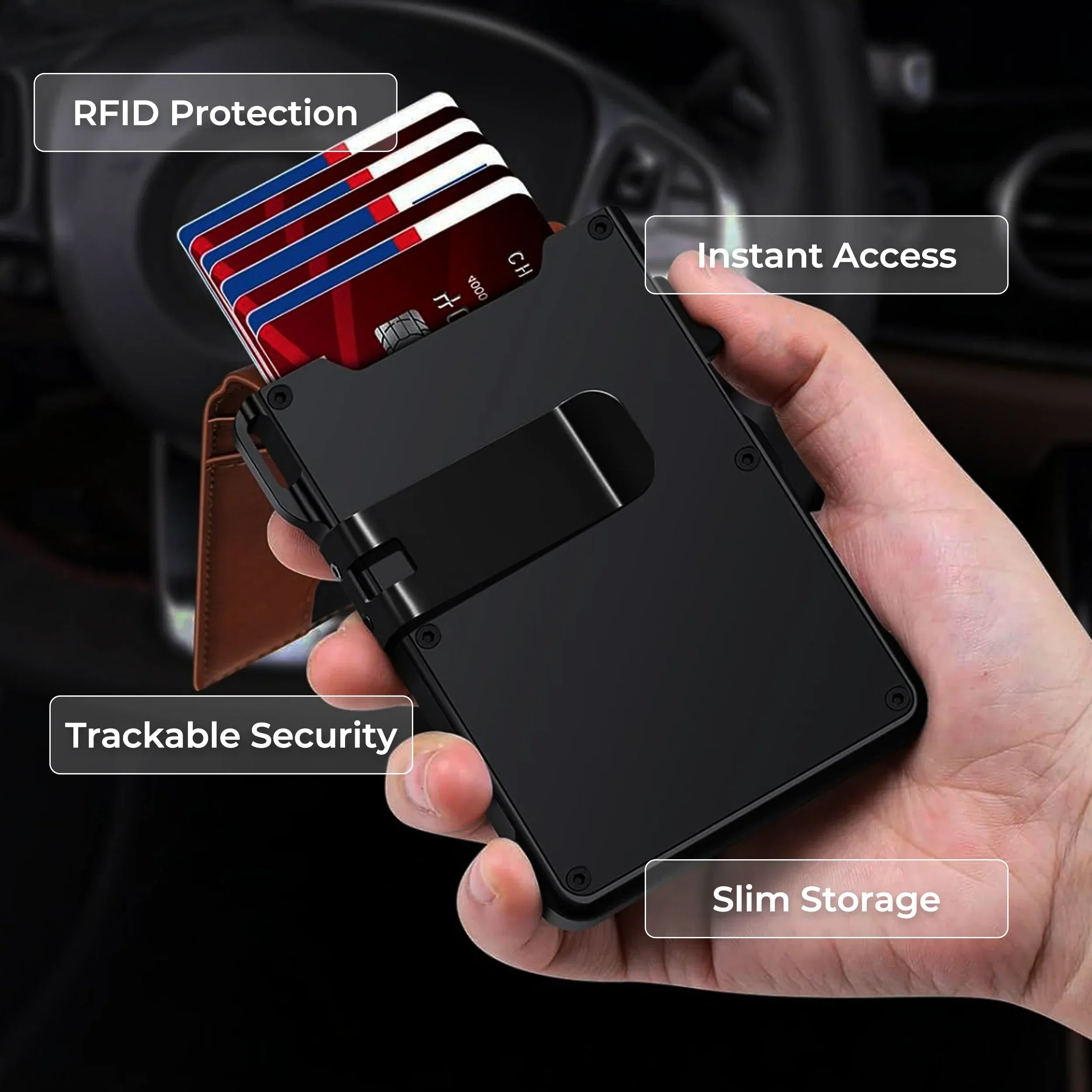 AirTag Wallet Leather Slim RFID Blocking Wallet 2025 - Image 6