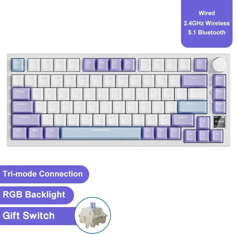 Mechanical Bluetooth Gaming Keyboard 75 Percent Hot Swap - Image 35