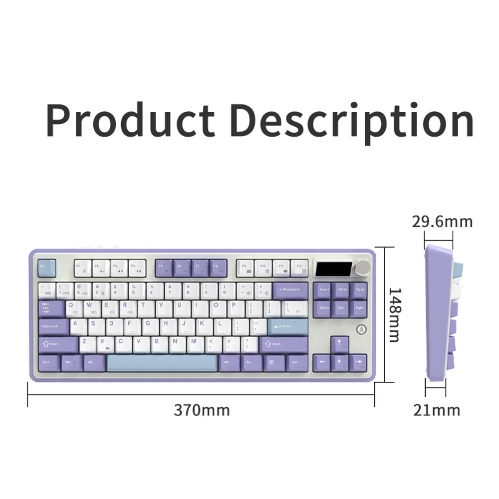 Mechanical Keyboard 87 Key Tri Mode RGB Hot Swappable - Image 6