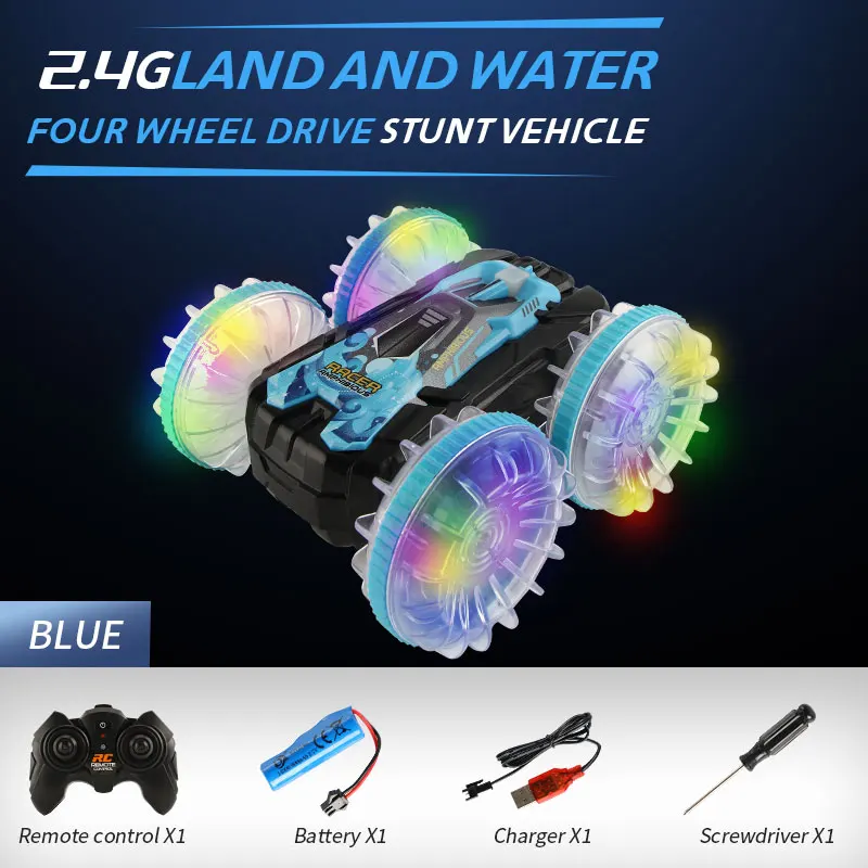 Remote Control All-Terrain Stunt Vehicle - Double-Sided Drifting Car with Lights, Ideal Outdoor Toy for Boys - Image 11