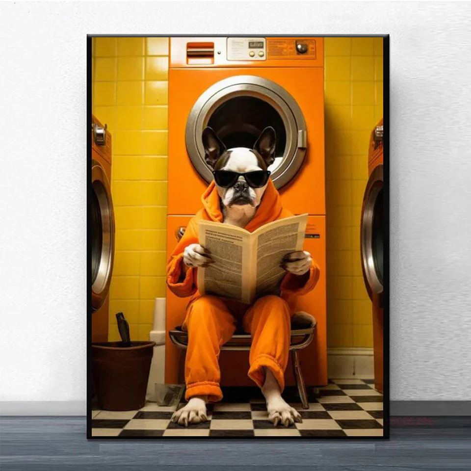 Animal Monkey Panda Toilet  Painting Art DIY Embroidery - Image 2