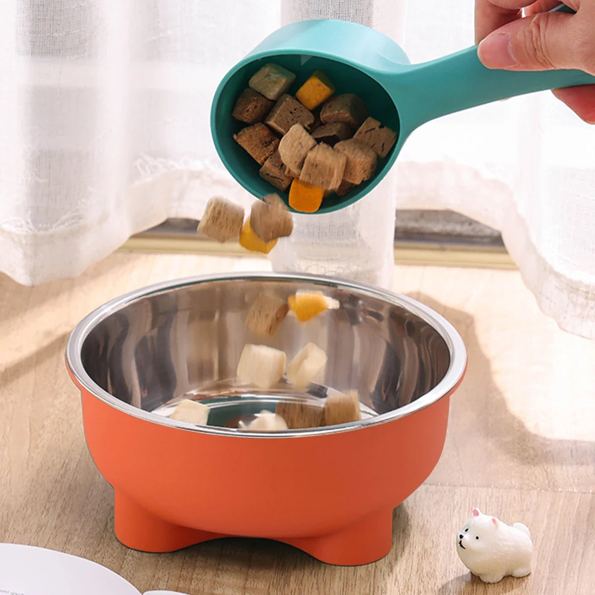 Anti Slip Stainless Steel Dog Bowl - Easy to Clean Indoor Pet Dish - Image 2