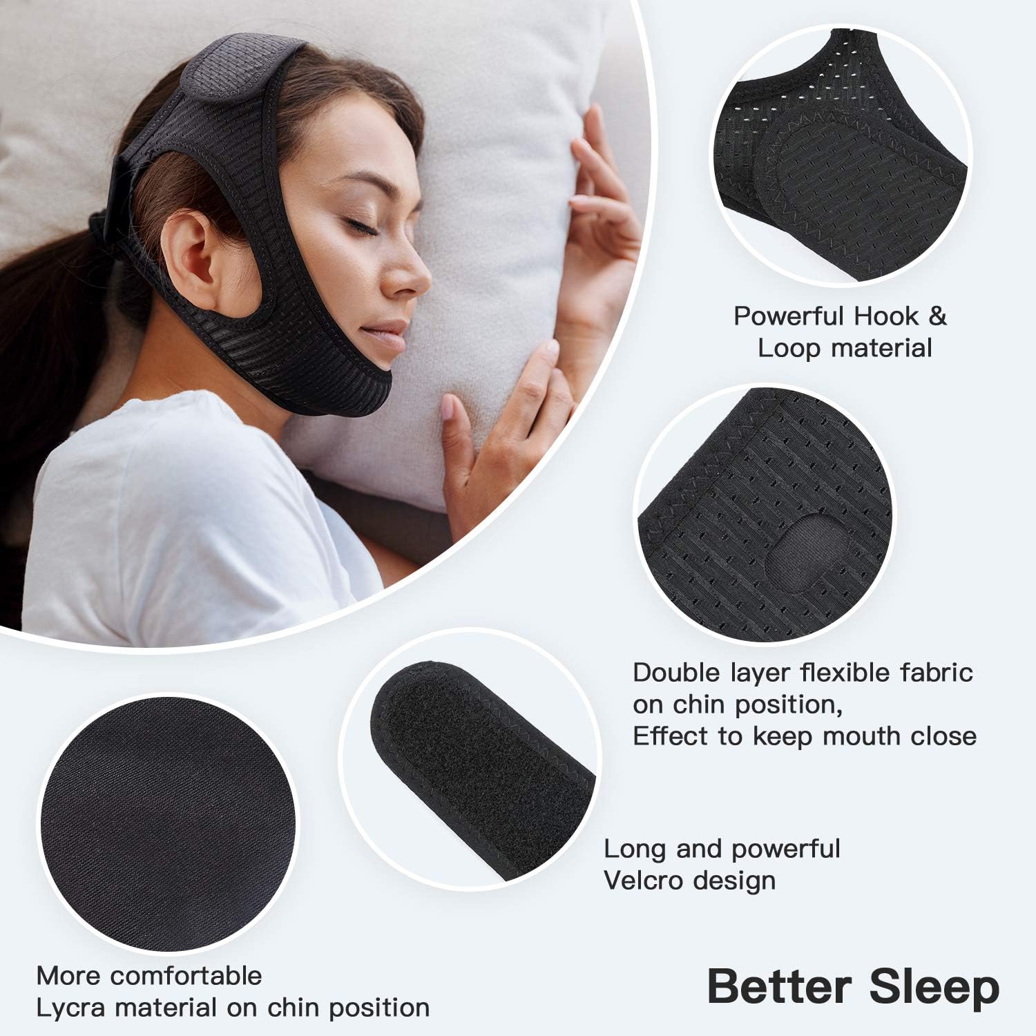 Anti Snoring Chin Strap Breathable Sleep Apnea Aid 2025 - Image 5