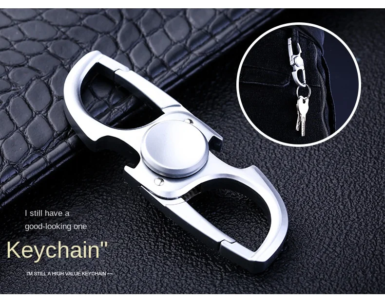 Fidget Spinner Keychain Stainless Steel EDC Gift 2025 - Image 10