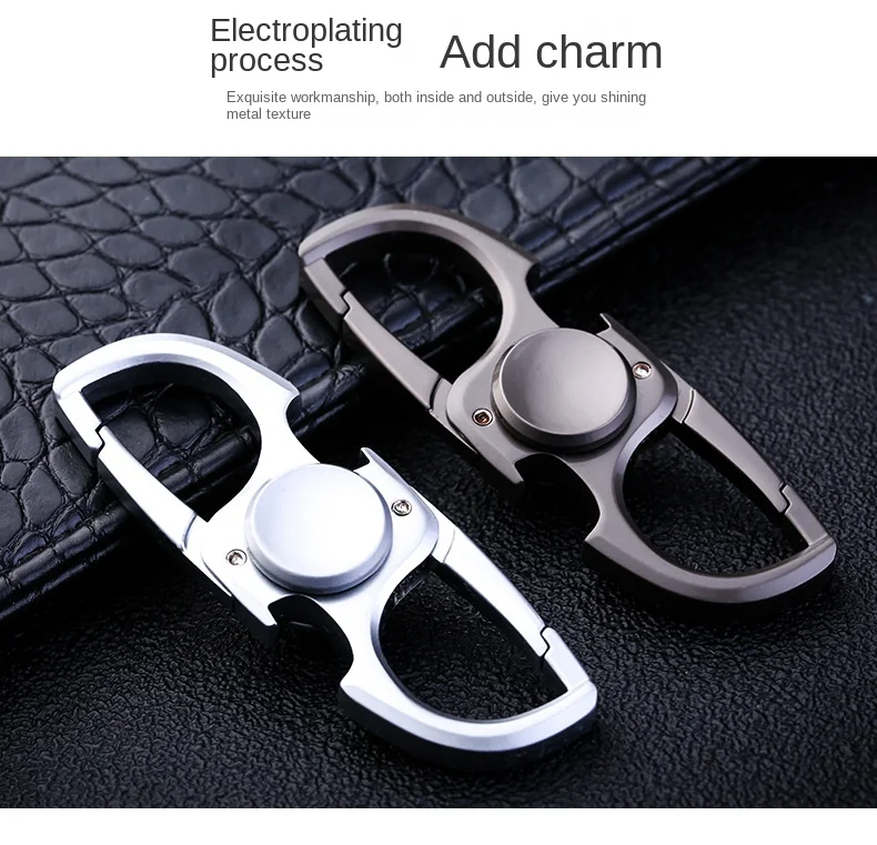 Fidget Spinner Keychain Stainless Steel EDC Gift 2025 - Image 12