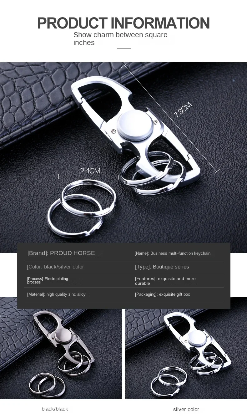Fidget Spinner Keychain Stainless Steel EDC Gift 2025 - Image 13
