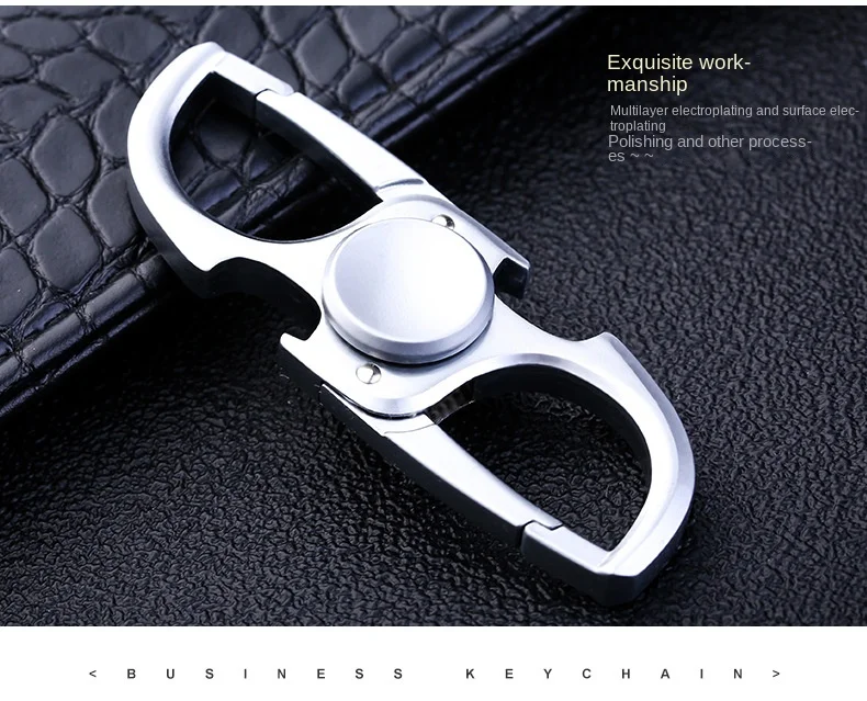 Fidget Spinner Keychain Stainless Steel EDC Gift 2025 - Image 16