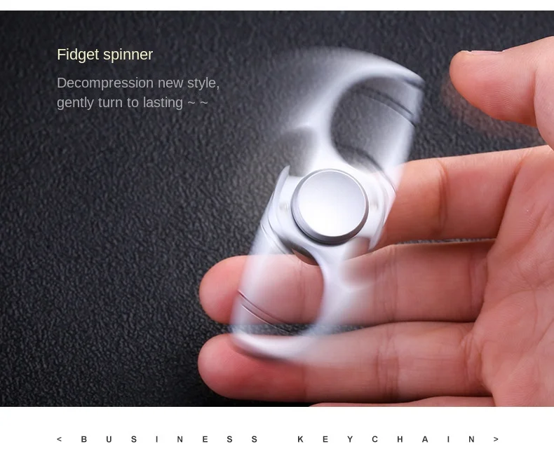Fidget Spinner Keychain Stainless Steel EDC Gift 2025 - Image 17