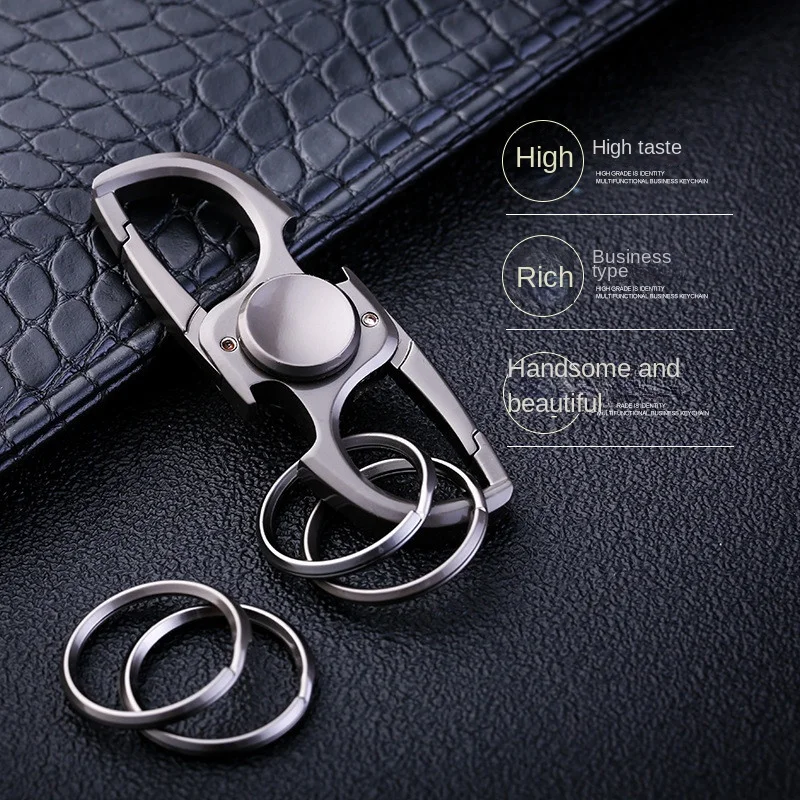 Fidget Spinner Keychain Stainless Steel EDC Gift 2025 - Image 2