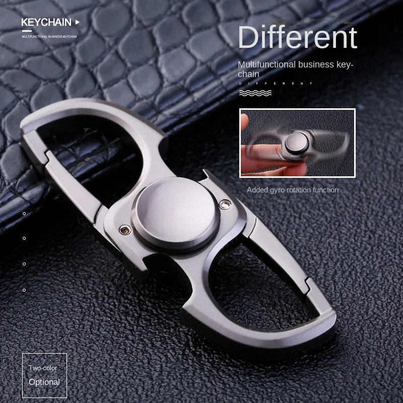 Fidget Spinner Keychain Stainless Steel EDC Gift 2025 - Image 3