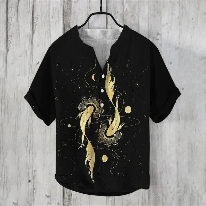 Artistic Linen-Silk Shirt for Spring and Summer Casual Wear, Lightweight Breathable Fabric, Unique Design, Regular Fit - Image 8
