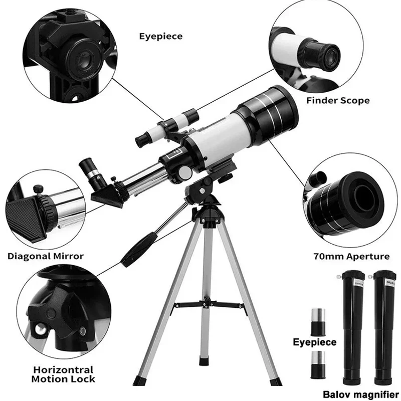 Astronomical Telescope Monocular 150X Zoom HD Night Vision For Moon And Star Viewing Holiday Gifts 2026 - Image 4