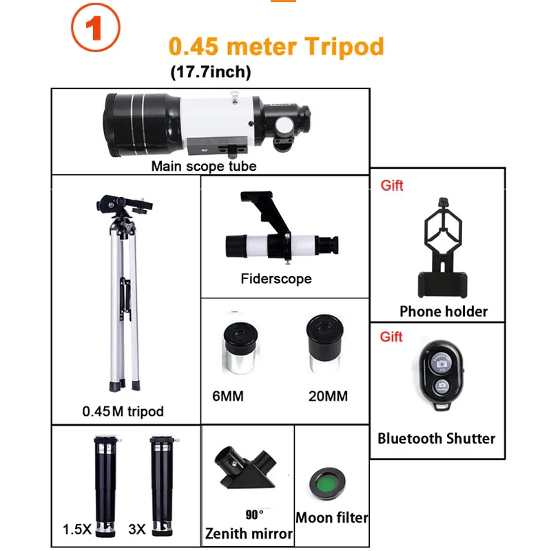 Astronomical Telescope Monocular 150X Zoom HD Night Vision For Moon And Star Viewing Holiday Gifts 2026 - Image 6