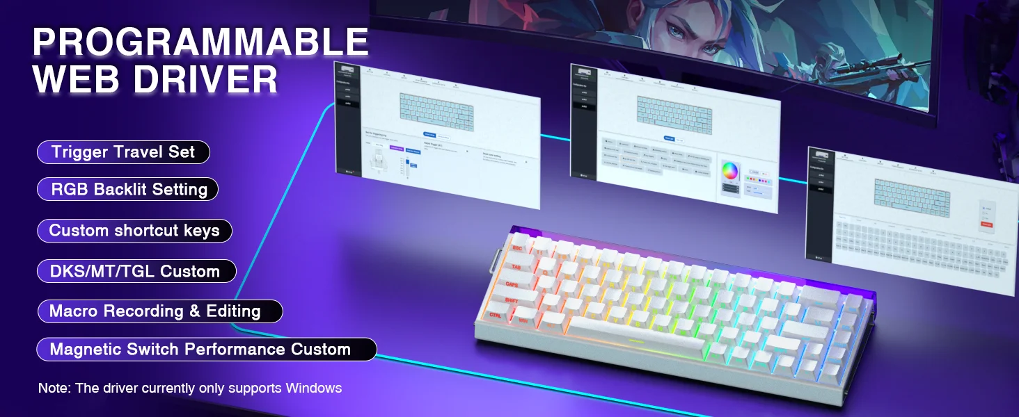 Mechanical 60 Percent Magnetic Switch Gaming Keyboard 8KHz - Image 11