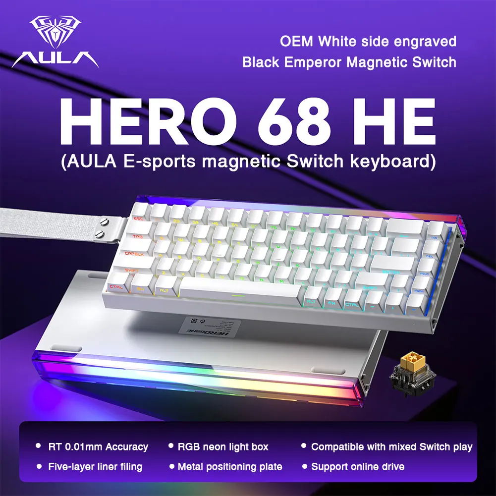 Mechanical Gaming Keyboard 68 Key RGB Compact Esports - Image 28