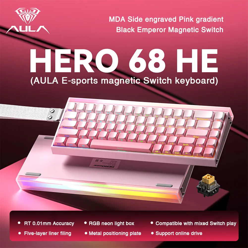 Mechanical Gaming Keyboard 68 Key RGB Compact Esports - Image 29