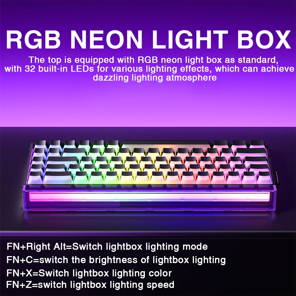 Mechanical Gaming Keyboard 68 Key RGB Compact Esports - Image 5