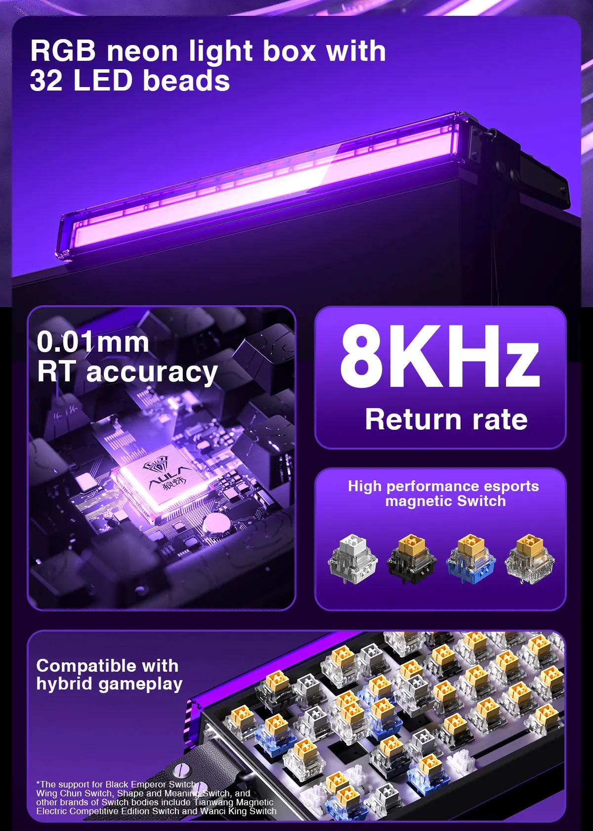 Mechanical Gaming Keyboard 68 Key RGB Compact Esports - Image 9