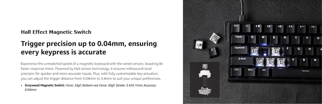 60 Percent Magnetic Mechanical Keyboard Hot Swap 8000Hz - Image 9