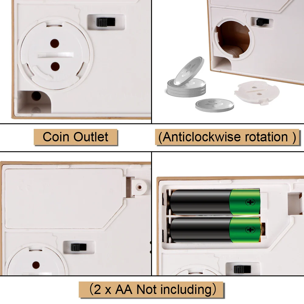 Automated Cat Coin Bank - Plastic Saving Money Box for Kids, Creative Piggy Bank Toy Gift - Image 3