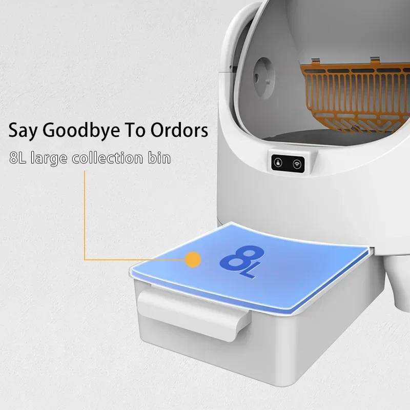 Automatic Cat Litter Box Self Cleaning With App Control Large Space Smart Toilet With Built In Stairs Safety Fall 2025 - Image 5