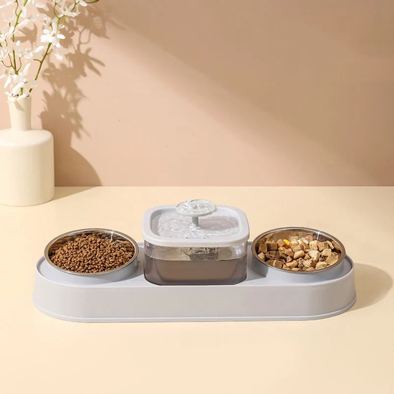 Automatic Pet Feeder 200ml Portion Double Bowl Stainless Steel Food And Water Station Fall 2025 Anti Slip Easy Clean - Image 9