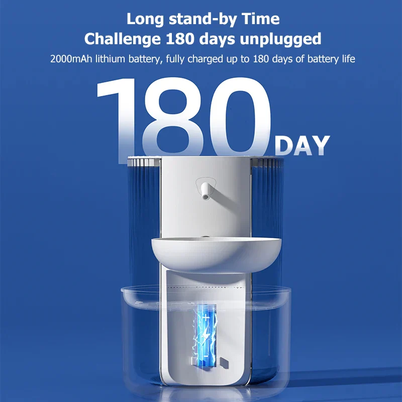 Automatic Pet Water Dispenser Rechargeable Wireless Cat Dog Fountain Dumping Water Change Fall 2025 Fresh Water - Image 5