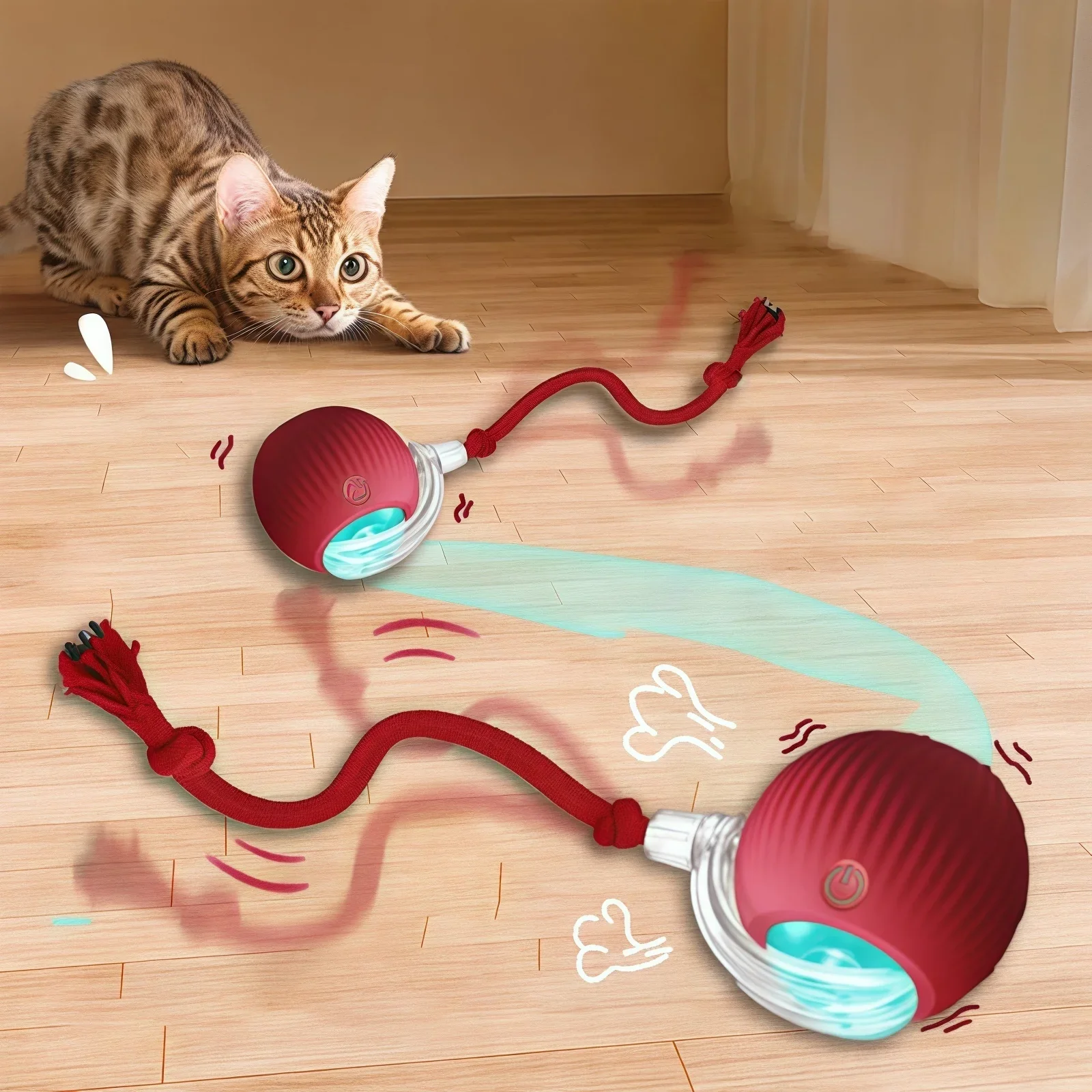 Automatic Rolling Ball Cat Toy - Interactive Mouse Imitation for Cat Training - Image 4