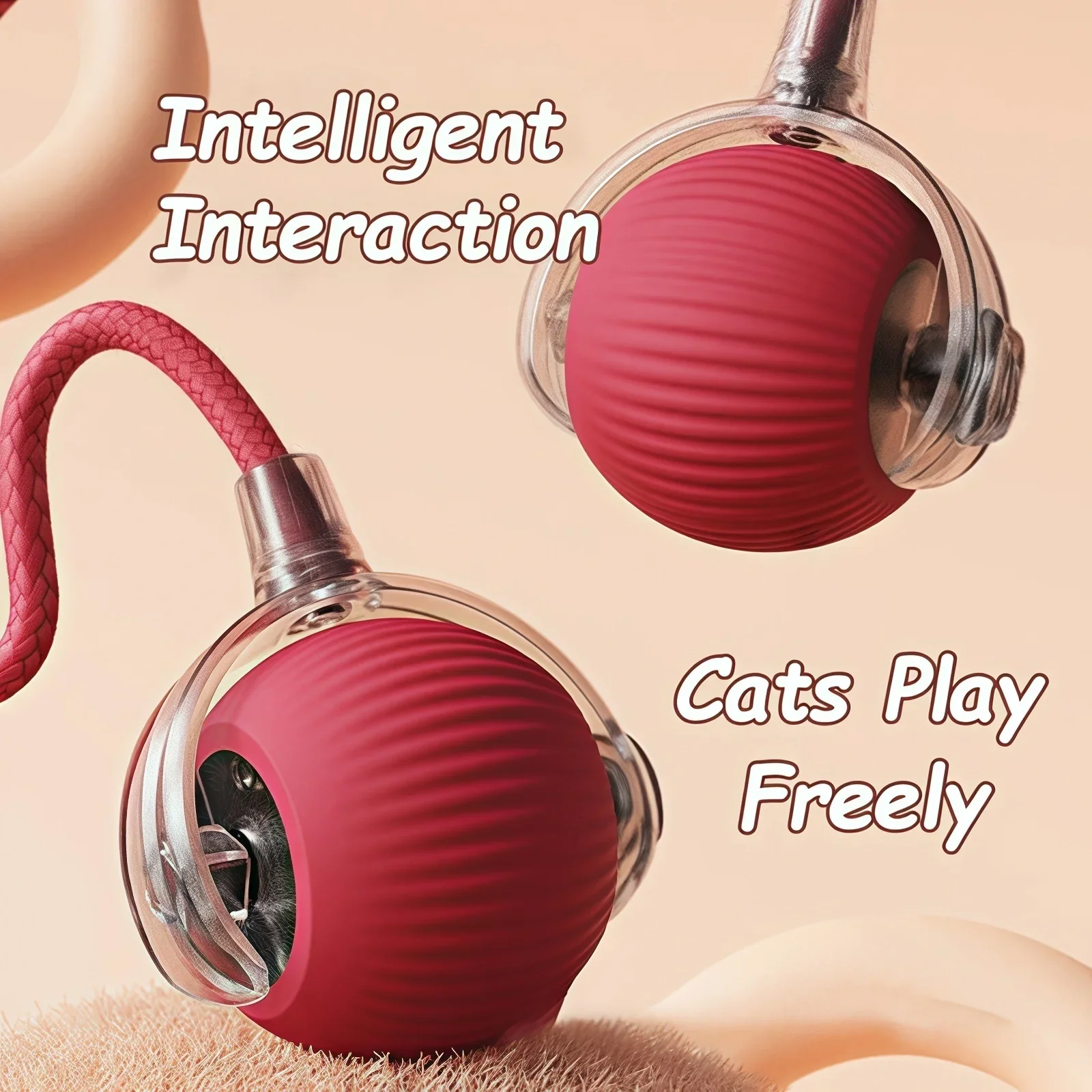 Automatic Rolling Ball Cat Toy - Interactive Mouse Imitation for Cat Training - Image 5