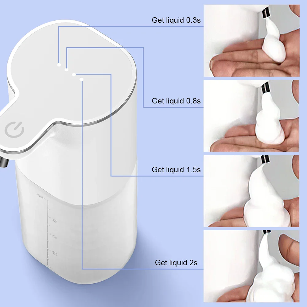 Automatic Soap Dispenser Touchless Sensor Foam Type-C Charging High Capacity Smart Soap Dispenser - Image 4
