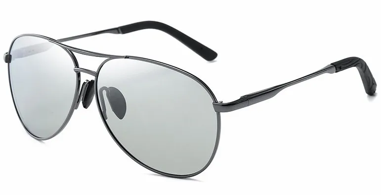 Aviation Metal Frame Color Changing Sunglasses for Men, Pilot Day Night Vision Driving - Image 8