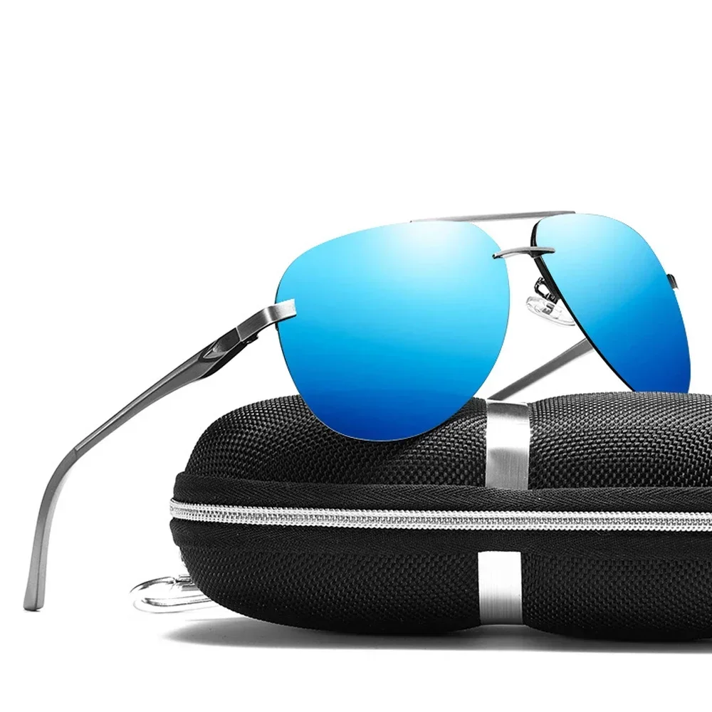 Aviator Men's Sunglasses Metal Frame Mirror Lens Driving Glasses - Image 3