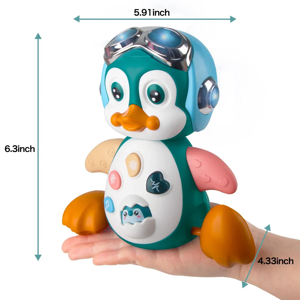 Baby Crawling Toys Musical Penguin - Interactive Light Up Walking Dancing Toy for Toddler Development Gift - Image 5