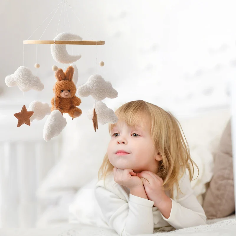 Baby Crib Mobile Wooden Nursery Newborn Sensory Toys - Image 11