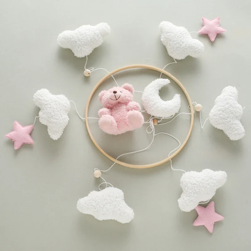 Baby Crib Mobile Wooden Nursery Newborn Sensory Toys - Image 15