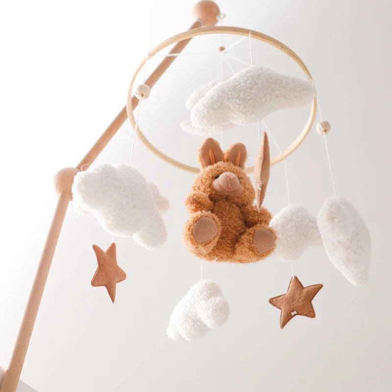 Baby Crib Mobile Wooden Nursery Newborn Sensory Toys - Image 20