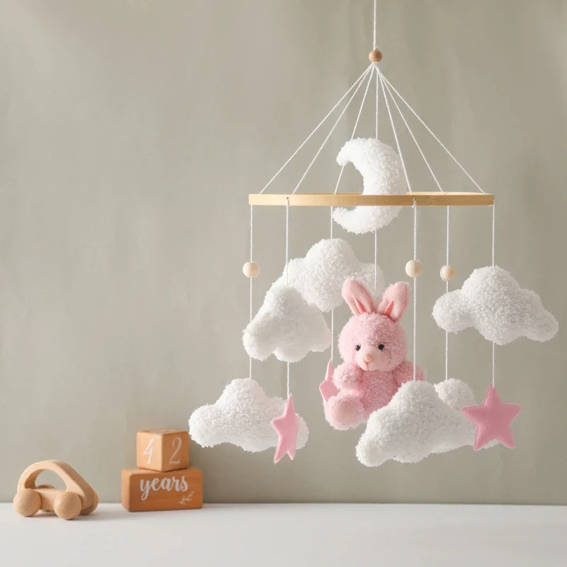 Baby Crib Mobile Wooden Nursery Newborn Sensory Toys - Image 31