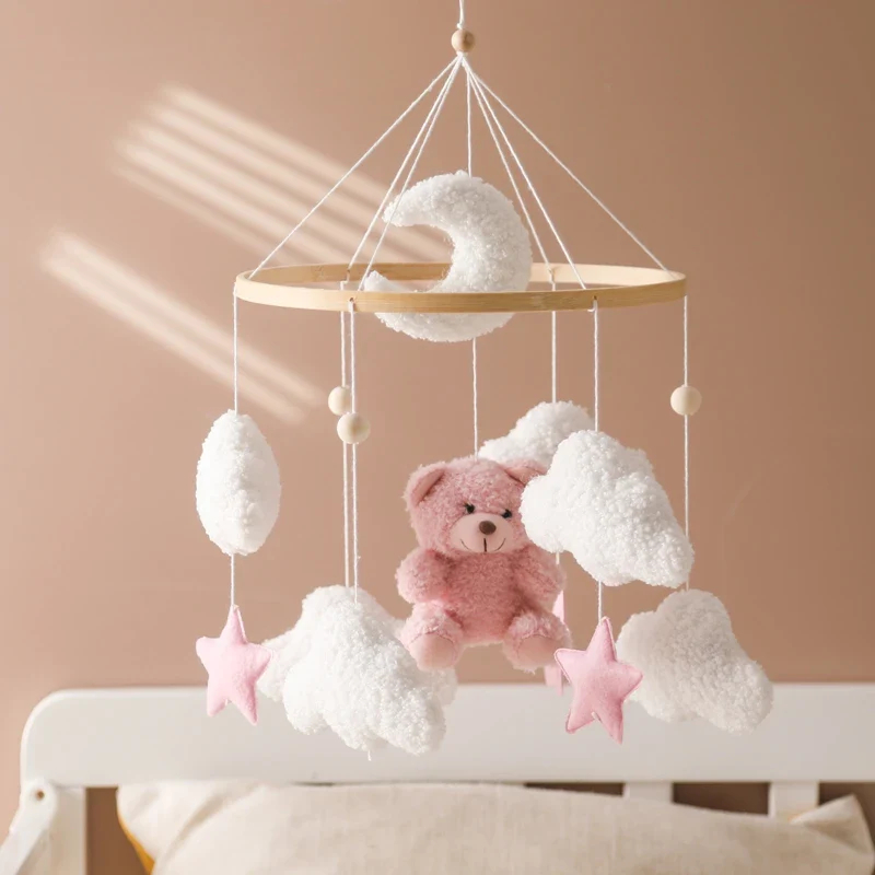 Baby Crib Mobile Wooden Nursery Newborn Sensory Toys - Image 32