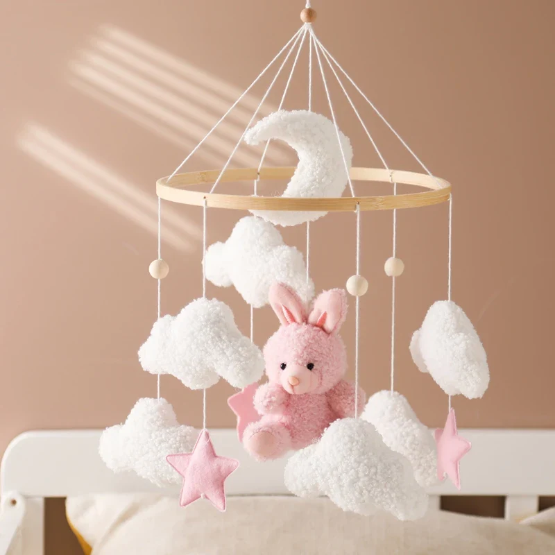 Baby Crib Mobile Wooden Nursery Newborn Sensory Toys - Image 33